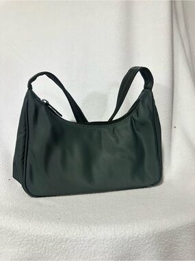 Aritzia Dark Green Shoulder Bag - Sleek Nylon Hobo